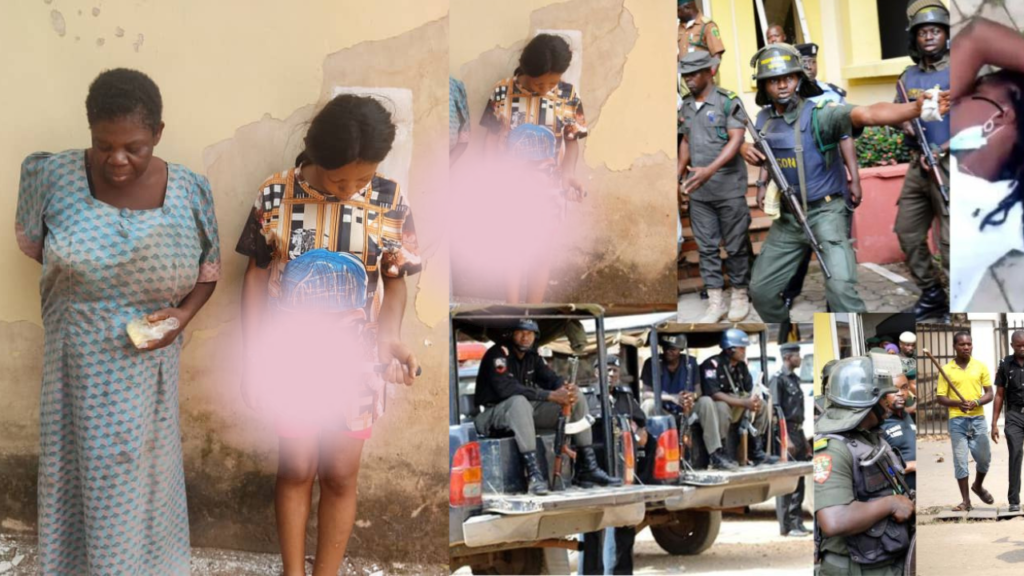 Enugu police arrests 18-year-old girl for stabbing her new born baby to d€ath following the advice from her 60-year-old mum